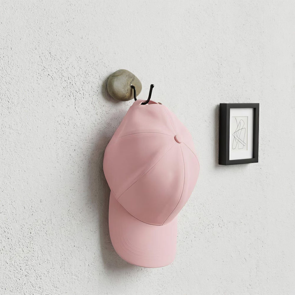 Stone Wall Hooks – Pebble Wall Hooks, Rock Key Holder, Natural Stone Key Hooks For Entryway
