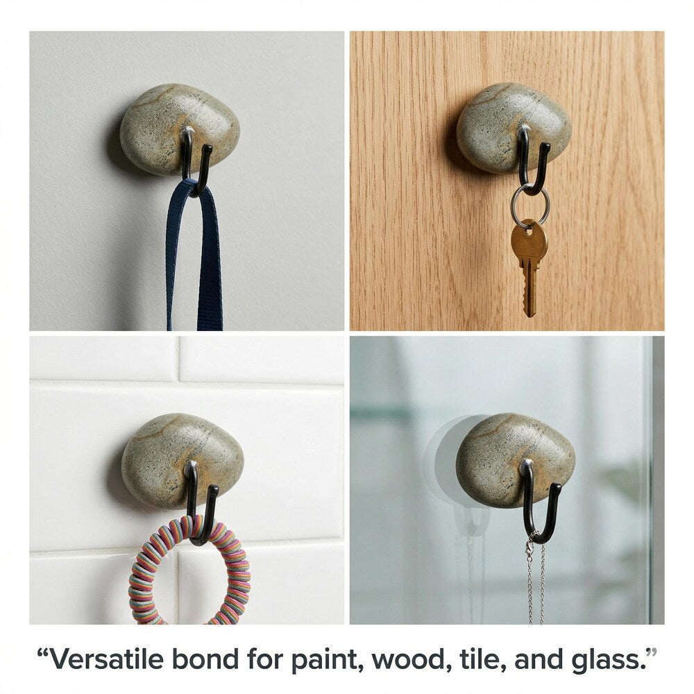 Stone Wall Hooks – Pebble Wall Hooks, Rock Key Holder, Natural Stone Key Hooks For Entryway