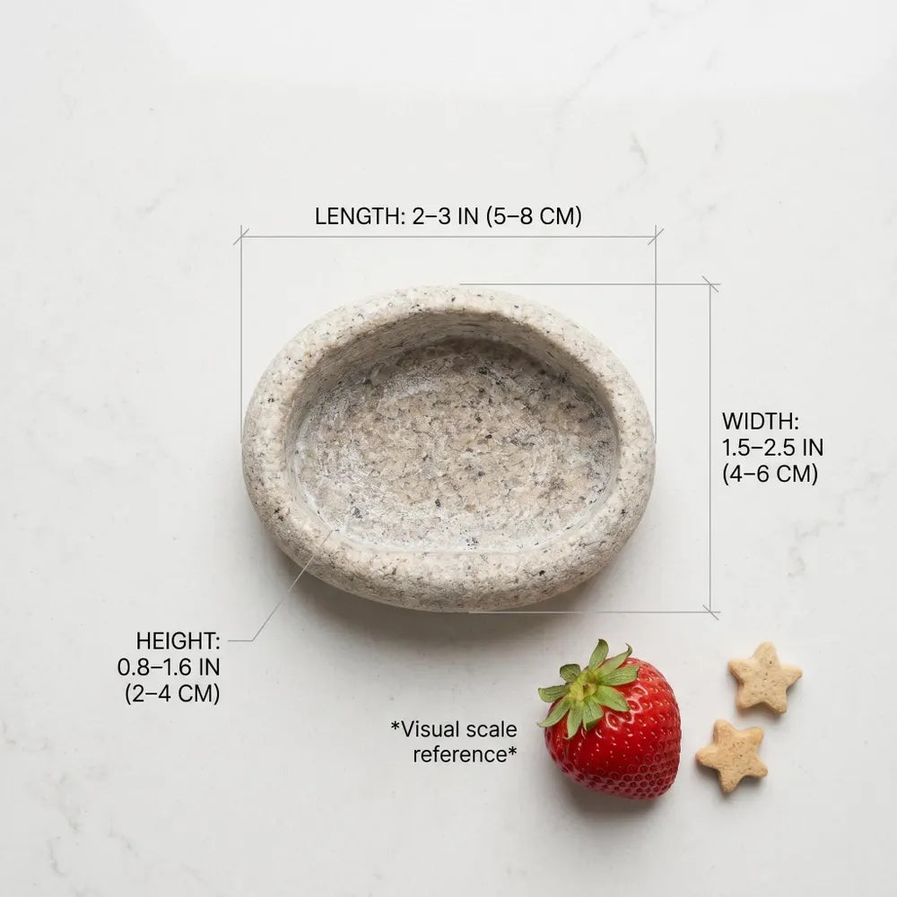 Dog Treat Bowl – Natural Stone Puppy Snack Bowl for Training Rewards, Freeze Dried Treats and Supplements